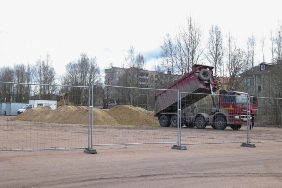 В Выборге началось строительство скейт-парка
